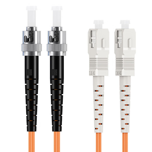 Haile Gigabit Multimode Faser-Jumper OM2 Dual Core ST-SC Pigtail 50/125 Sprungfaser 3 Meter HJ-2ST-SC-MD3