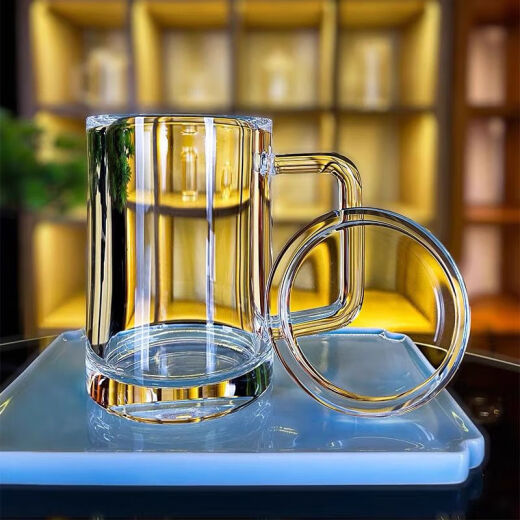 Real crystal cup, natural raw stone, high-end raw ore and high-end crystal glass cup, tea cup, single layer thickening, thickened crystal glass cup, 380ml, 1 piece
