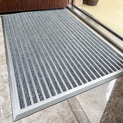 Zunxun outdoor non-slip floor mat stainless steel aluminum alloy dust-proof household high-end entrance door carpet door door foot pad door light gray customized