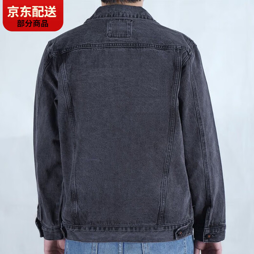 Carlos Kayla Dalian European Denim Jacket Men Spring and Autumn Loose Wear Wortsing Splock Showly Jacket Working Jacket de mezclilla T848 Gray Multi-Pocket High Quality 3xl