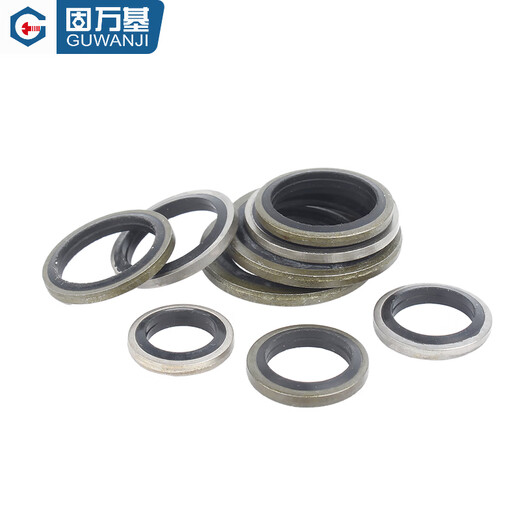 Guwanji JB982 combination gasket gasket nitrile metal gasket seal ring oil pipe screw seal oil seal 6-16 small repair kit set (100 pieces)