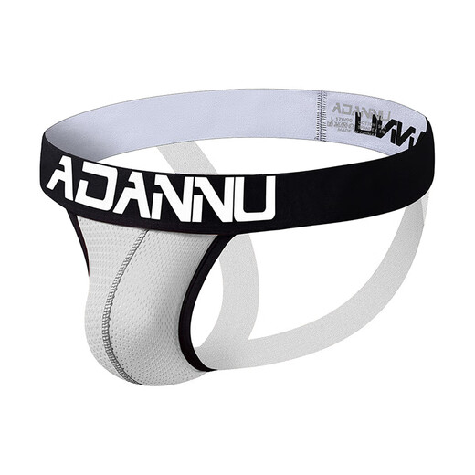 Adano translucent sexy men's thong mesh low-waist temptation underwear macho sexy T-pants AD139 white L