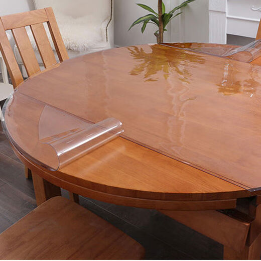 Feather pocket soft glass PVC odorless folding round tablecloth waterproof, oil-proof, anti-scalding, no-wash rectangular coffee table oval dining table mat 1.0MM environmentally friendly and transparent rectangular 70*140CM