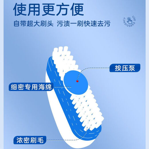 Jinsenquan Down Jacket Cleaner Dry Cleaning Agent Comes with Brush Head No-Water Household Clothing Cleaner No-Wash Portable to Remove Oil Stains