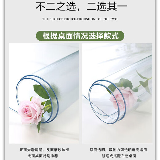Po Ling Deer oval soft glass tablecloth pvc transparent folding round table mat waterproof and oil-proof anti-scalding no-wash table mat special-shaped antibacterial and oil-proof upgraded straight edge transparent 1.0 Note that fan-shaped beats on both sides + fan-shaped A are required