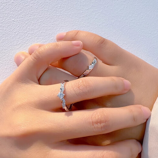 Mengshiya Couple Ring Men and Women Proposal Silver Rings for Girlfriend and Wife Birthday Gifts Engraving/Greeting Cards Twin Lovers Rings