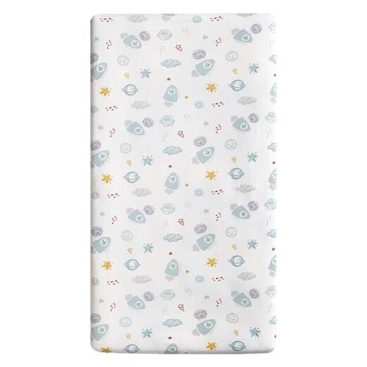 KUB crib fitted sheet pure cotton breathable baby bed cover children's anti-slip type A crib sheet - KUB Planet 65cm