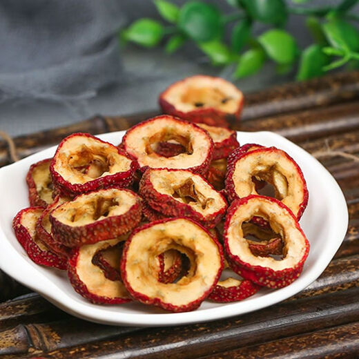 Yuebaizi seed-free dried hawthorn, freshly pitted hawthorn rings, hawthorn slices, specially selected hawthorn hollow rings soaked in water to aid digestion and brewing, 5A grade hawthorn rings, 1 can