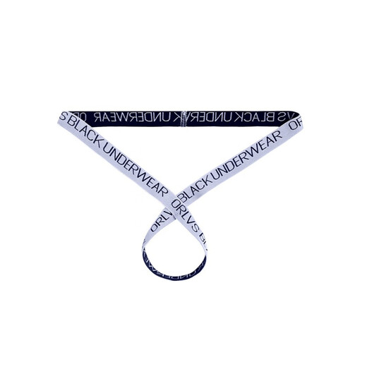 ORLVS underwear men's thong cross hollow high elastic elastic band low waist sexy trendy fashion sports young men black 1 pair M recommended 45-55kg