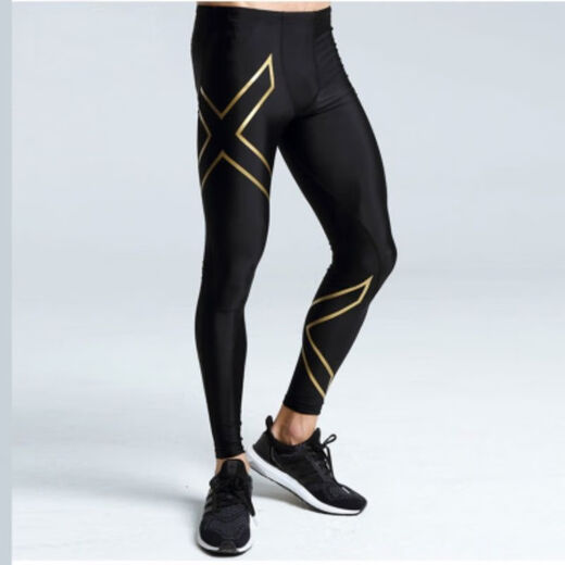 2XU compression pants sports men and women quick-drying running pants training stretch yoga pants gradient fitness tights trousers gold label women's trousers thin section S