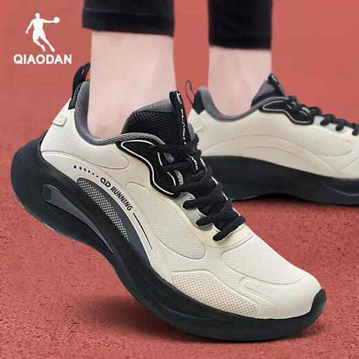 Jordan Men's Shoes Sports Shoes for Men 2025 New Winter Leather Waterproof Shock Absorbing Professional Running Shoes Soft Sole Casual Shoes for Men Apricot/Black 40