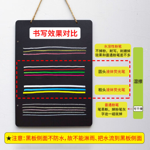 Kailianwei frameless small blackboard billboard stall double-sided handwriting board menu price display board hanging chalk commercial customization other sizes contact customer service to take this item 1x1cm