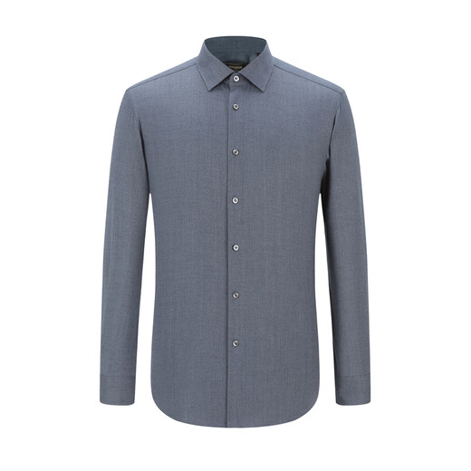 YOUNGOR рубашка с длинными рукавами, мужская шерстяная рубашка, которую можно стирать в машине, текстура из микрозамши, дышащая, теплая, стильная, для торговых центров, в том же стиле, серо-синяя, жаккардовая YLQW115526HBA 41