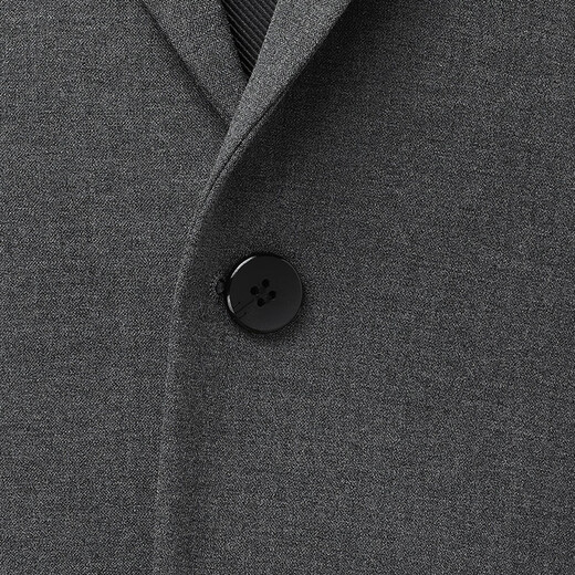 MOELAGVT Premium Suit Suit Wool Autumn and Winter Thick Suit Men's Business Casual Formal Wedding Groom and Groomsmen Ceremony Clothing Gray 2 Buttons Not Slit High-End Style M (170)