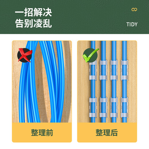 山泽理线器 免打孔免钉理线器 电线网线固定扣固定夹走线夹网线卡扣自粘神器10只装SZ-LXK02