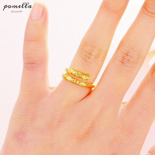 Ji Gehei Myth Wukong Sand Gold Gold Cudgel Ring Men's and Women's Tightening Curse Relief Chinese Style Domineering Couple Ring Open Large Gold Cudgel Cudgel Ring