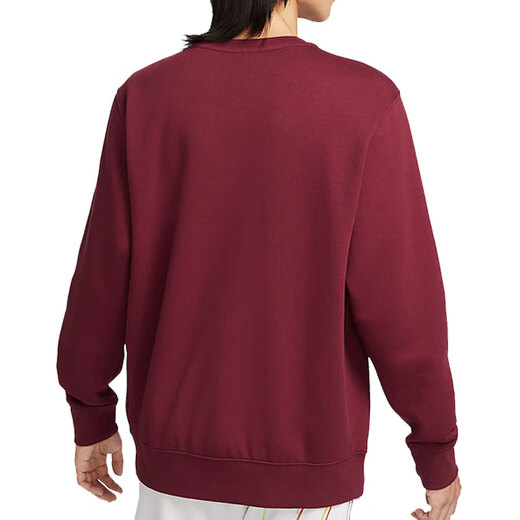 Nike (Nike) Chaqueta de sudadera para hombres 2024 Spring and Autumn New Sportswear Plus Velvet Warm Round Neck Pechero FN2611-010 FN2611-677 Red Inner Inter Velvet 2XL