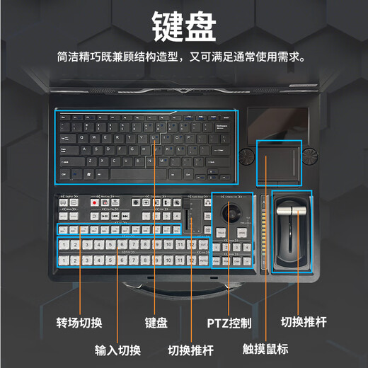 嘉视影9900plus导播台一体机直播录播议活动演播室移动导播广电专业多画面切换推流拉流融媒体直播录播 9900PLUS高清4路（内置调音台）