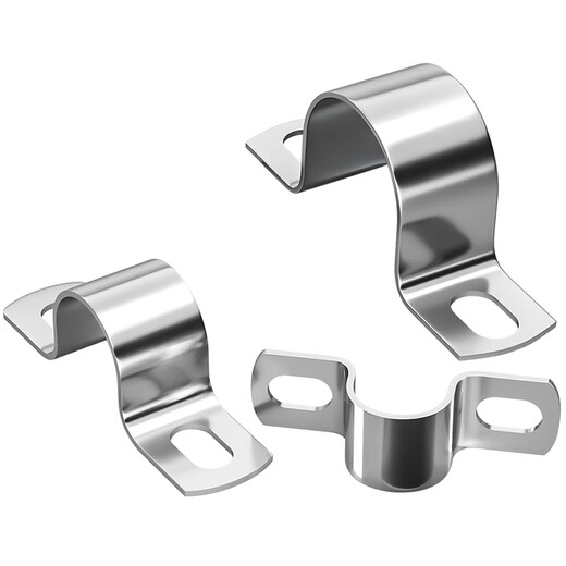 Tianzhuo Hardware 304 stainless steel thickened riding clamp pipe clamp bracket pipe buckle hose clamp water pipe clamp fixed U-shaped buckle pipe clamp M20 (5 pieces) thickened