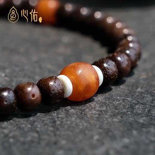 Xinyou Russian material natural old beeswax single beads loose beads old barrel beads pier diy with beads spacer beads top beads star and moon accessories old weathered pattern 9mm old style beads