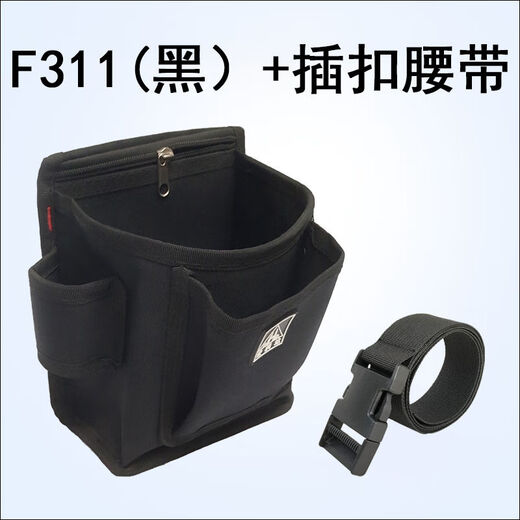 Dyed thickened canvas tool bag carpentry nail pocket iron nail carpentry multifunctional waist bag carpentry nail pocket wear-resistant nail box F311 green tactical belt