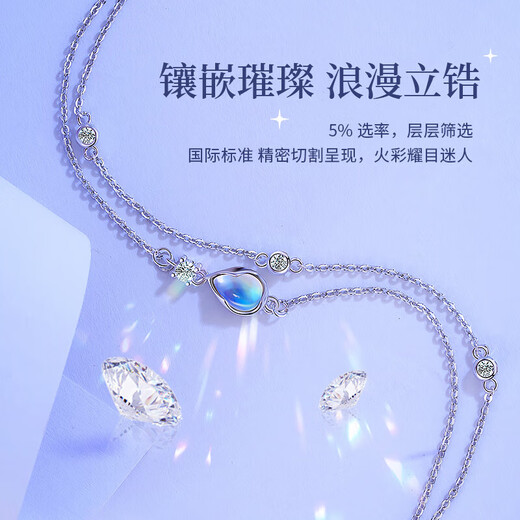 Ji Shizhe (GIEVSZHE) Rupert's Tears silver necklace women's clavicle chain niche high-end light luxury 2025 new fashion gift for girlfriend Rupert's Tears bracelet-silver white