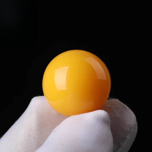 Fat Donglai same style beeswax single bead fidelity natural round beads loose beads old single bead toy bracelet accessories with beads chicken oil yellow 18mm 1 piece