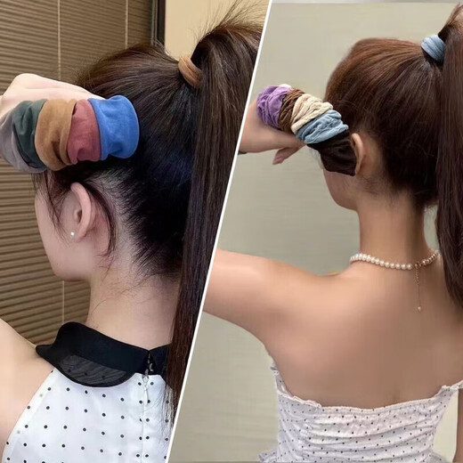 Highly elastic, ultra-wide, traceless hair rope for women, new skin-feeling facial mask hair ties, simple and durable, TS56-diamond-shaped widened hair ties, 2 random