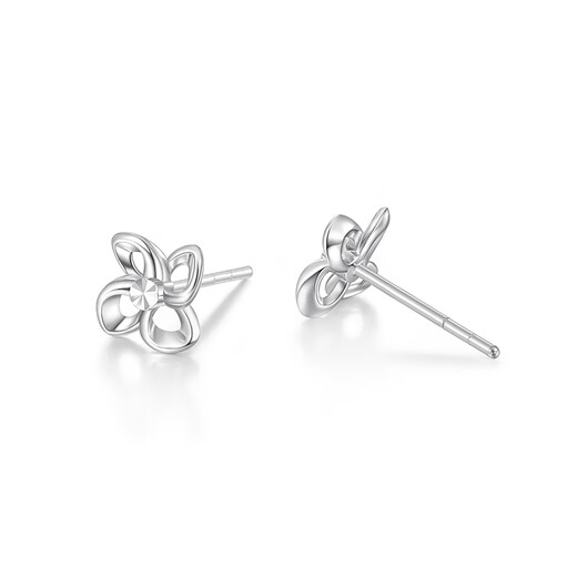Mengjinyuan platinum earrings four-leaf clover pt950 platinum platinum earrings for women, a pair of earrings for my girlfriend