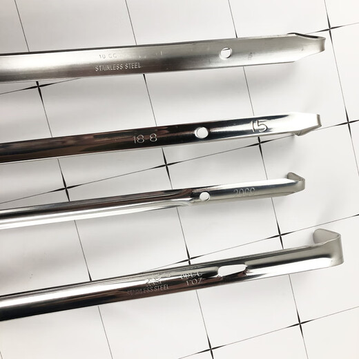 Molin stainless steel measuring spoon with hook 5-1000ml quantitative scale spoon milk tea measuring spoon soup spoon ounce spoon 201 welding 20 ml