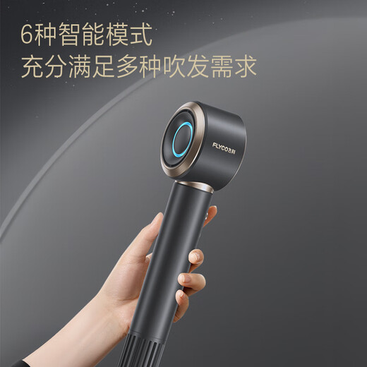 FLYCO high-speed hair dryer birthday gift for home dormitory travel essential portable quick-drying negative ion hair care high-power hair dryer FH6371 interstellar black national subsidy