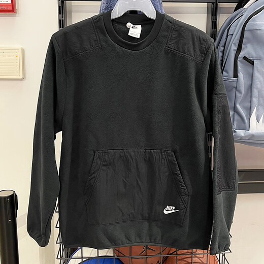 Nike (Nike) Sweatshirt Jacke Herren 2024 Frühlings- und Herbst Sportbekleidung warmes Fleece Rund Hals Pullover DD4855-010 Black L