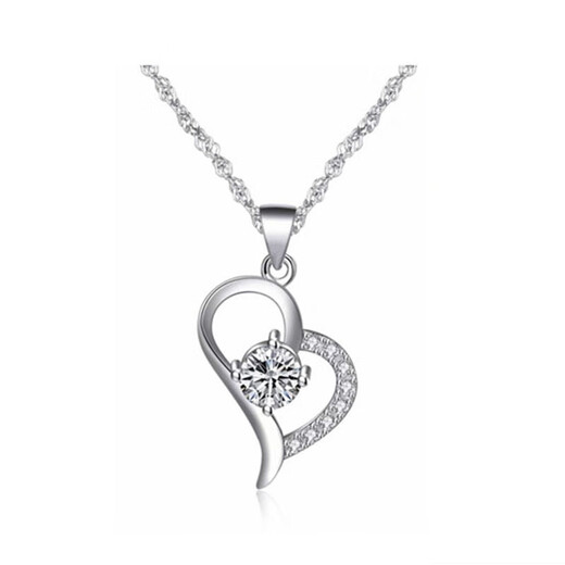 Nilan platinum pendant without chain PT950 women's necklace single pendant 18k gold clavicle chain single pendant 21, fan-shaped full diamond single pendant