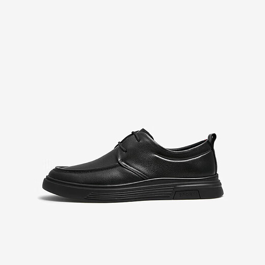 Him her Tata soft sole business casual leather shoes black British heightening genuine leather dad shoes men VVK01CM4 black 40