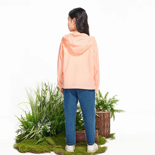 Gap Girls Spring Thin Sun Shade Logo Hooded Jacket Children's Clothing 890478