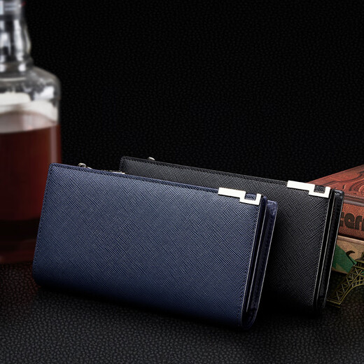 Plaston Paul Men's Wallet 2025 New Long Multi-Card Driver's License Large Capacity Multi-Function Card Bag Clutch Bag for Husband Brown Plain Tattoo (Wristband)