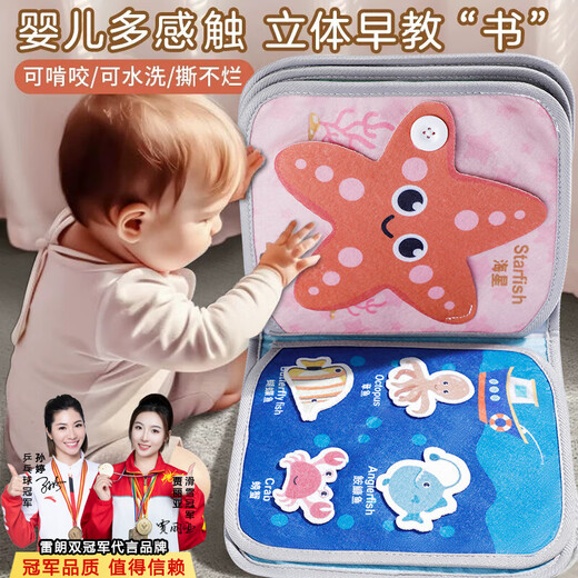 Lei Langs Abreißbuch, Baby kann Stoffbuch knabbern, leises handzerrissenes Buch, Kinderspielzeug, Jungen und Mädchen, Geburtstagsgeschenke