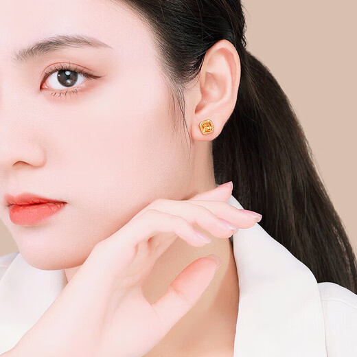 Chao Acer 18K gold crystal earrings for women’s birthday gift to Jian Jingtong EEK36500087 single model