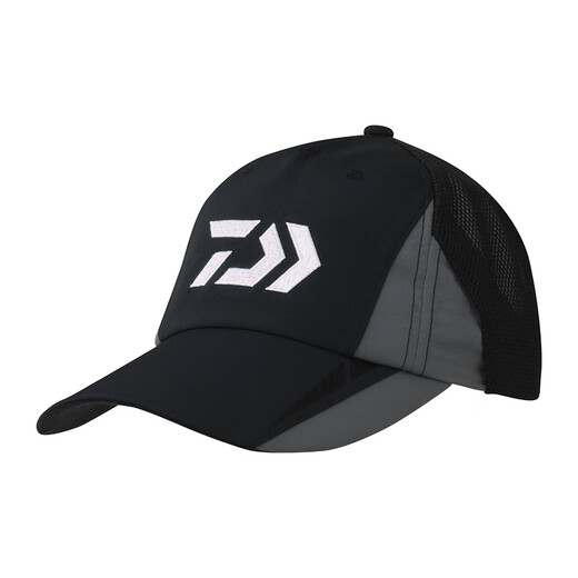 DAIWA Spring/Summer 25 DC-3225 Half Mesh Fishing Hat Water-Repellent Baseball Cap Duck Bill Sun Hat Sun Hat Black One Size