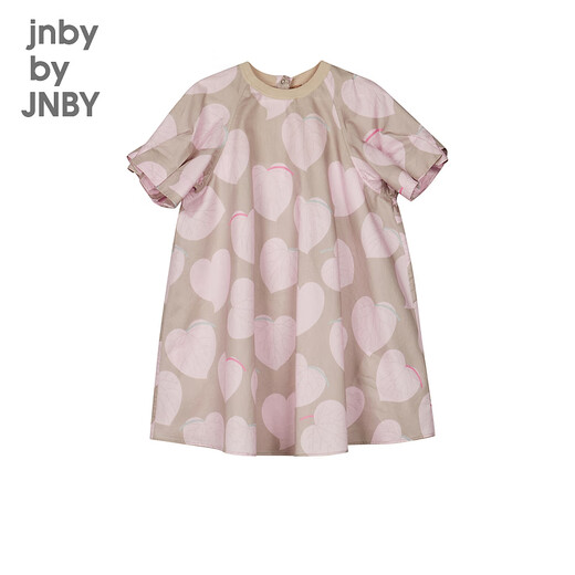 Jnby by JNBY Jiangnan Buyi Kinderbekleidung Baumwolle bedrucktes Kurzarmkleid lässig und bequem Sommer Mädchen und Kinder 1O4G13940 690/Sonstiges Puder 100 cm