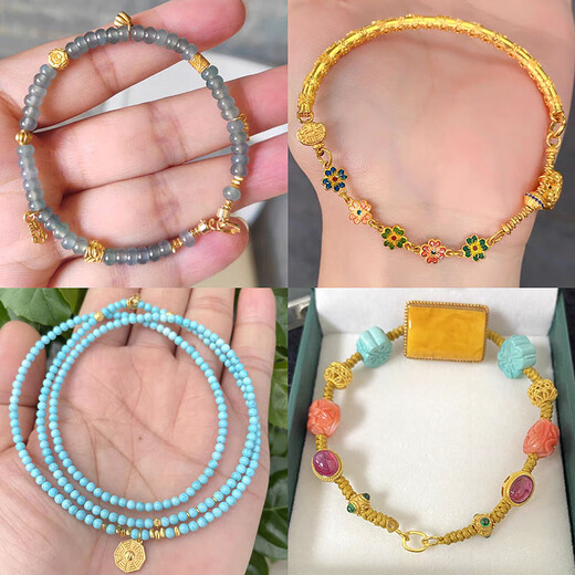 Fat Donglai's same style 18k gold universal buckle pure 18 gold gold buckle thickened oval protection anti-opening bracelet necklace solid thickened extra hard regular gold one