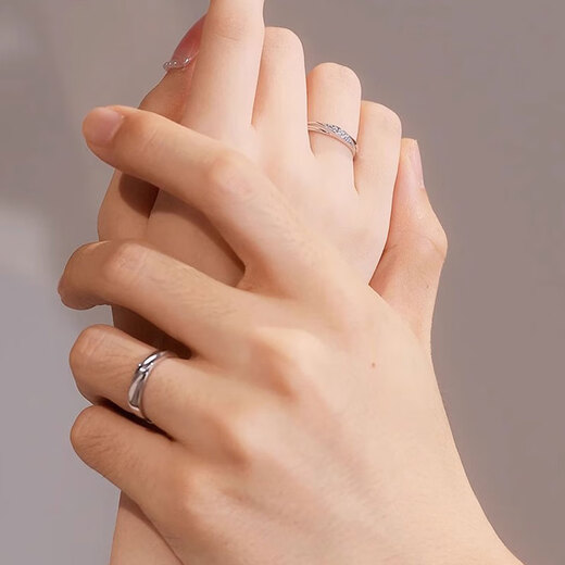 Fred Leighton platinum couple rings for men and women, adjustable engagement, proposal, marriage, and birthday gift for girls. Light luxury 925 pairs of rings can be shipped separately to other places.