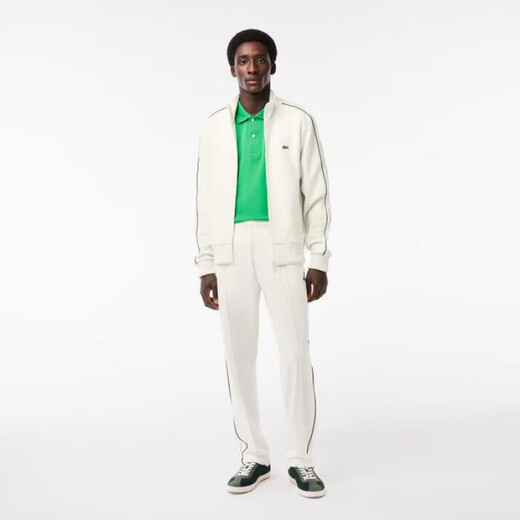 Crocodile (LACOSTE) Exquisite and Comfortable Piqué Cotton Men's Versatile French Paris Color Block Pants Men's Sweatshirts and Sports Pants XH1412 White S - 3
