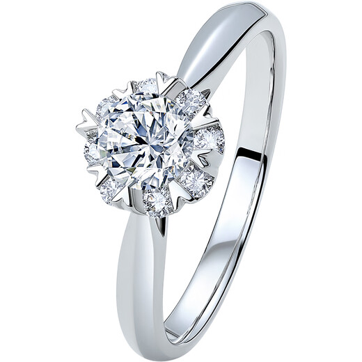 Saturday Fu Proposal Diamond Ring 18K Gold Ring Carat Effect Total 39 Points 30 Points I-J/SI Main Diamond Gift No. 15
