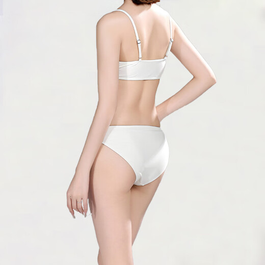 Lekali Bikini Hot Spring Swimsuit Women's Sexy Conservative Slim Covering Belly Pure Desire Hot Spring Four-piece Swimsuit Beige One Size Recommendation 80-120 Jin Jin equals 0.5 kg One Size