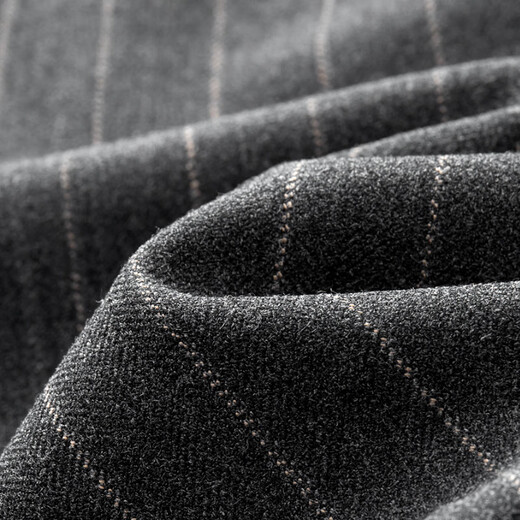 Fat Brother Plus Size Men's Suit Suit Men's Vertical Stripe Suit Three-piece Wedding Groom's Suit Plus Fat Oversize Formal Suit Black Vertical Stripe 4XL (220-240Jin Jin is equal to 0.5 kg)