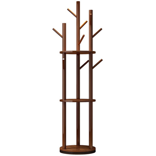 DSRAWMYT coat rack solid wood rotating floor-standing clothes rack bedroom home storage rack vertical clothes rack living room clothes rack