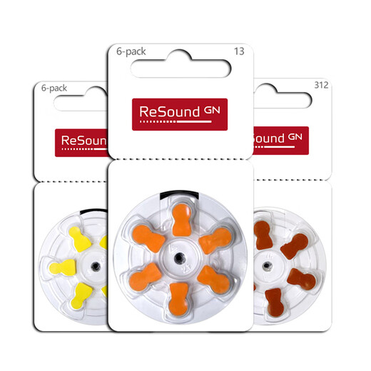 Accesorios de audífonos de resumen Asound Batería A13 Zinc Air A10 Button Electronics A312 Original A675 Asound resuena 312 [1 tablero 6 piezas]