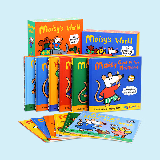 毛毛虫点读书 小鼠波波橙蓝盒机关书点读版低幼早教英语启蒙 小鼠波波机关书蓝盒+橙盒12册