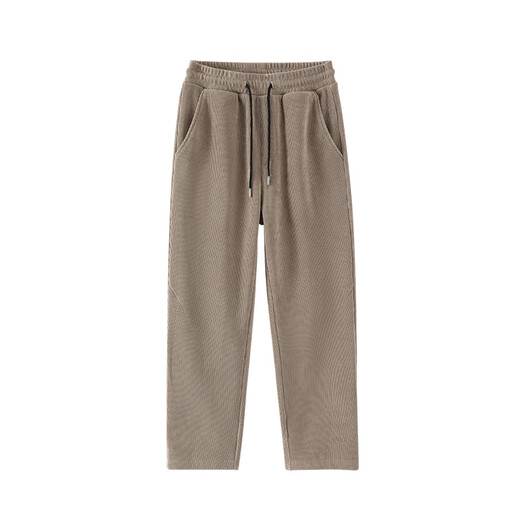 Baleno casual pants men's autumn heavy sports American loose simple textured straight-leg student wide-leg pants